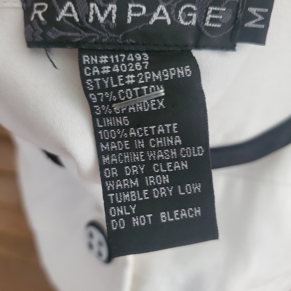Rampage Size Medium White Halter Vest - Picture 3 of 4